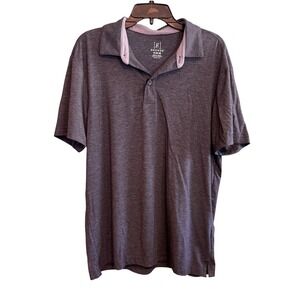 George Mens Medium Heather Charcoal Grey‎ Short Sleeve Polo Shirt M 38-40